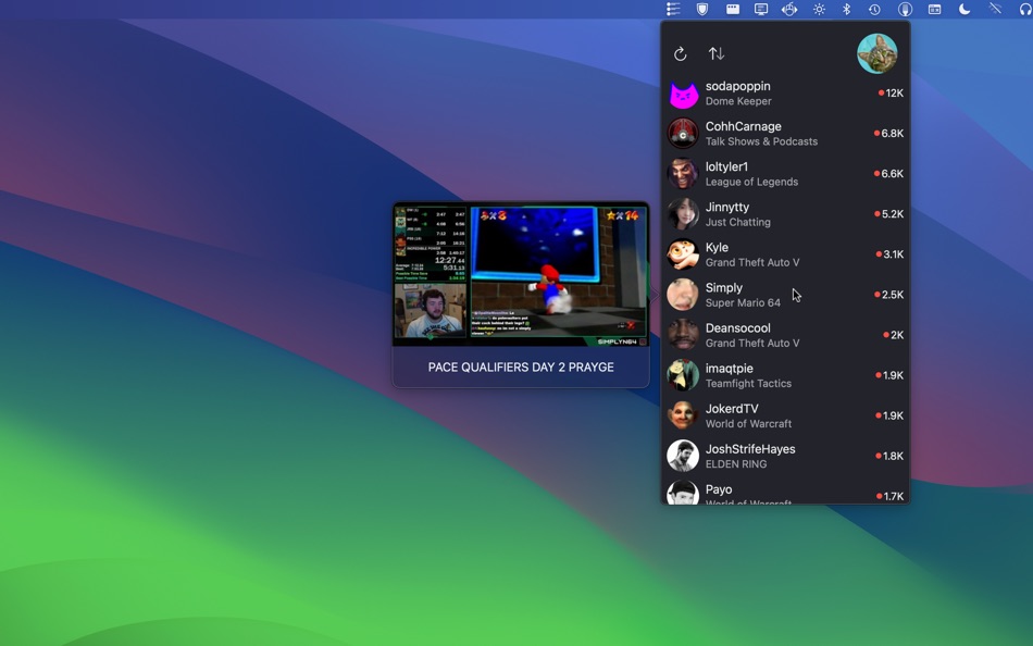 #2. StreamBar for Twitch (macOS) 게시자: Andrew Olechtchouk