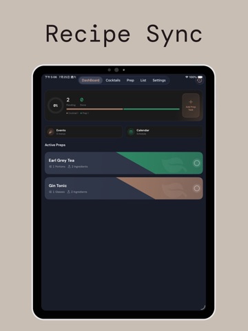 Recipe Sync - Cocktail Prep iPad screenshot