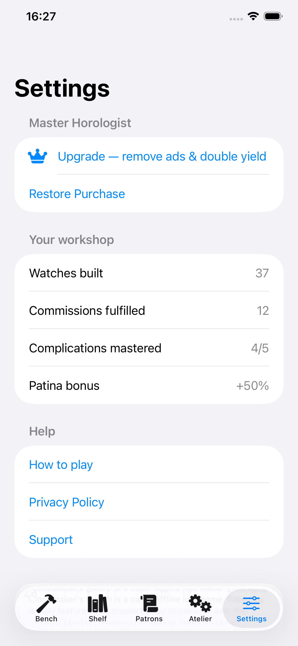 ClockmakersBench screenshot 5