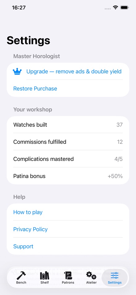#5. ClockmakersBench (iOS) 게시자: Christian Pedersen