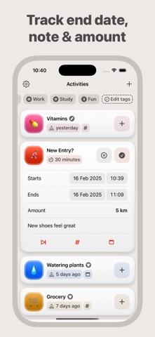 Activity Jot screenshot