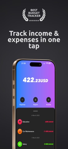 Moni: Income Expense Tracker iPhone screenshot