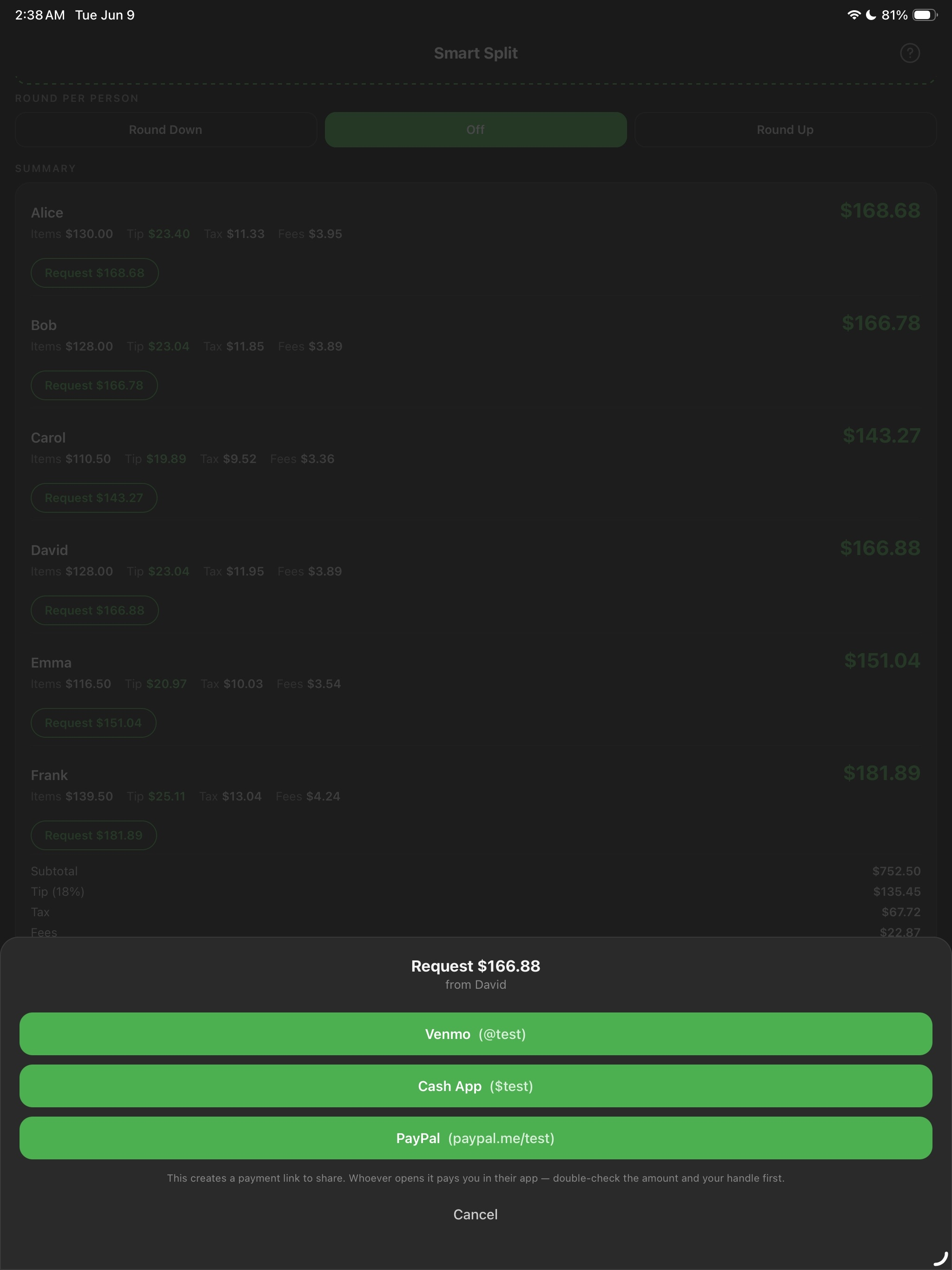 TipSplitz: Tip Calc/Bill Split
