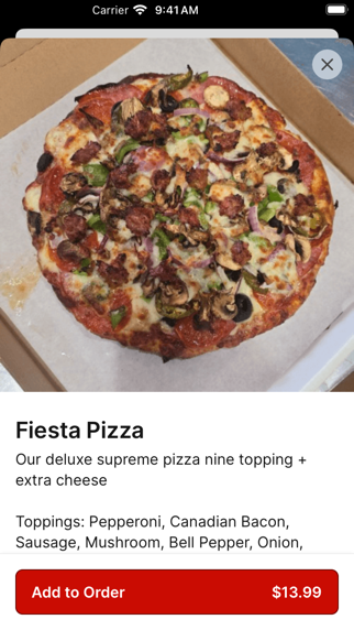 Fiesta Pizza Upland iPhone screenshot 3 - Food & Drink app