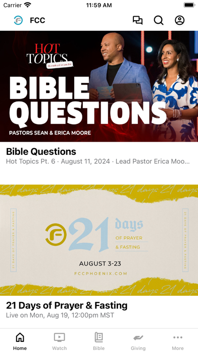 Faith Christian Center, AZ Screenshot