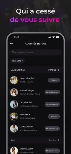 Capture d'écran de Unfollowers: Followers Tracker sur iPhone 3