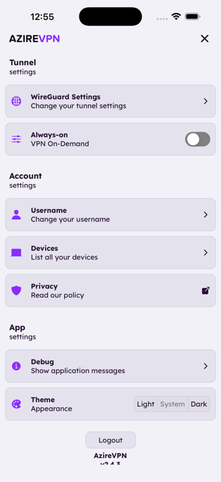 AzireVPN Screenshot 3 of 4
