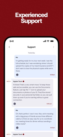 Appian Tours iPhone screenshot