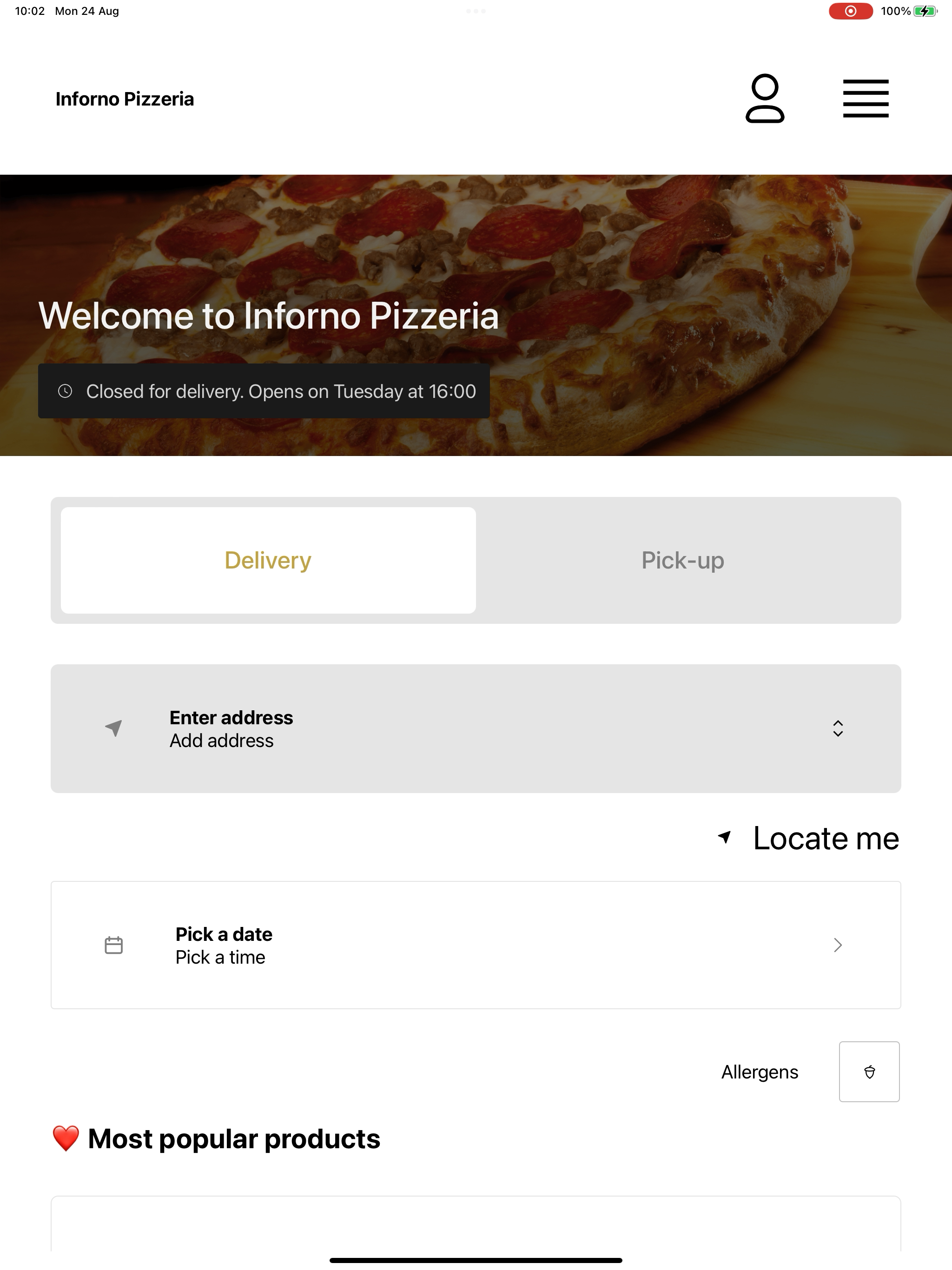 Inforno Pizzeria UK screenshot 10
