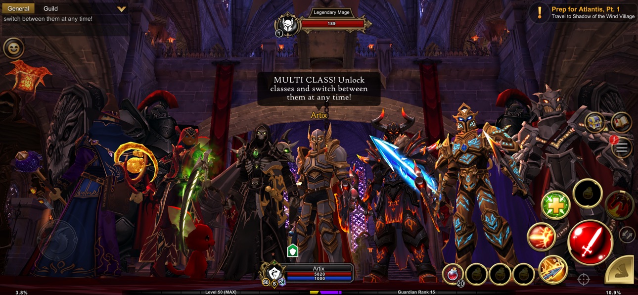 Adventure Quest 3D MMO RPG Hack screenshot 2 - iOS game interface