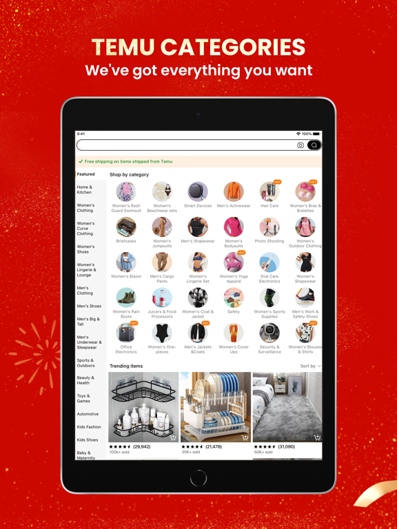 Temu: Shop Like a Billionaire iPad screenshot 5 - Shopping app