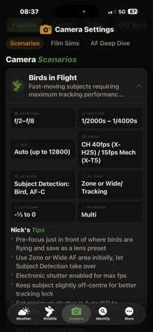 Wildlife Photographers Toolkit screenshot
