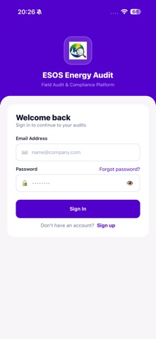 ESOS Audit App screenshot