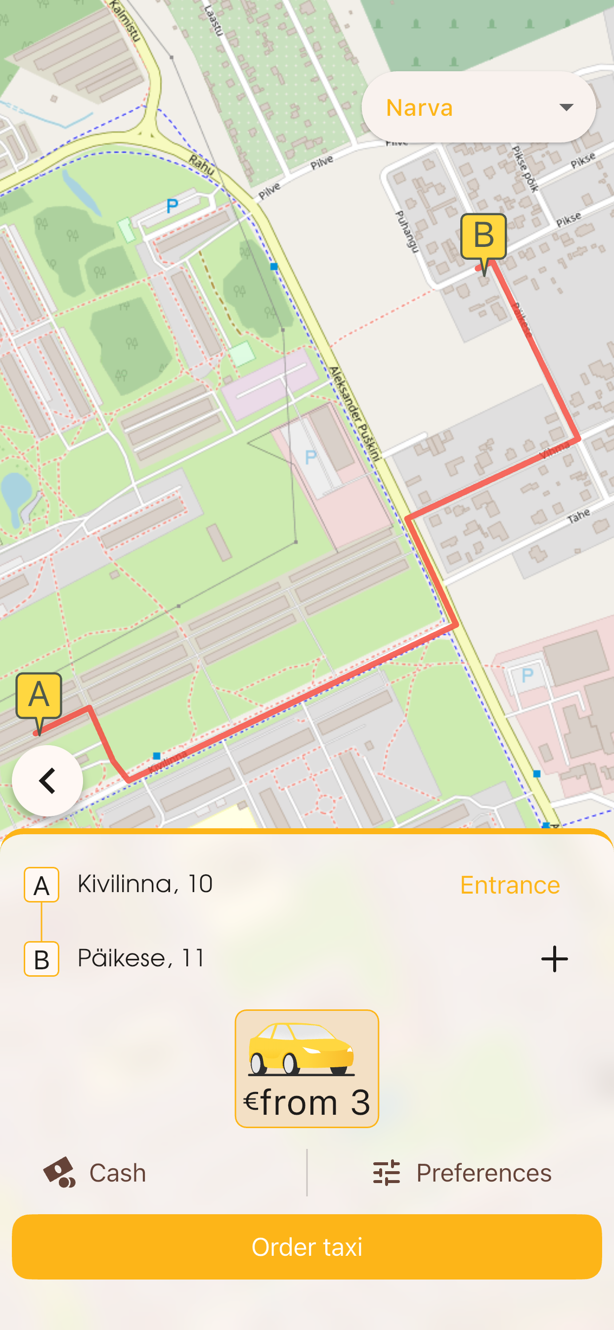 SmileTaxi, Estonia screenshot 2