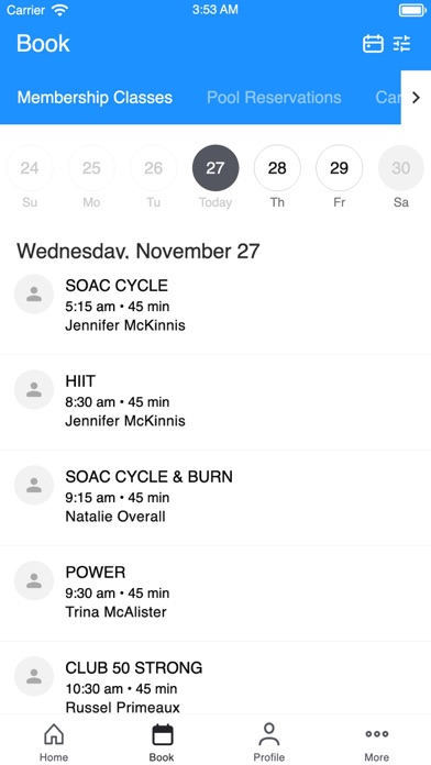 Southern Oaks Athletic Club Screenshot