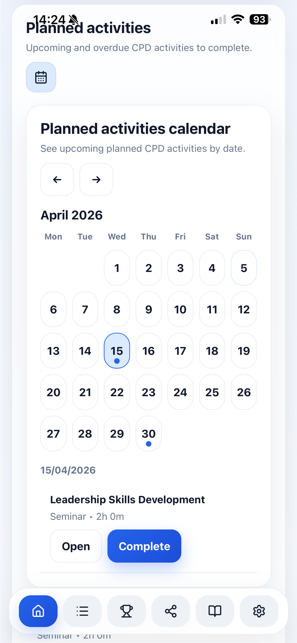 myCPD App screenshot 3