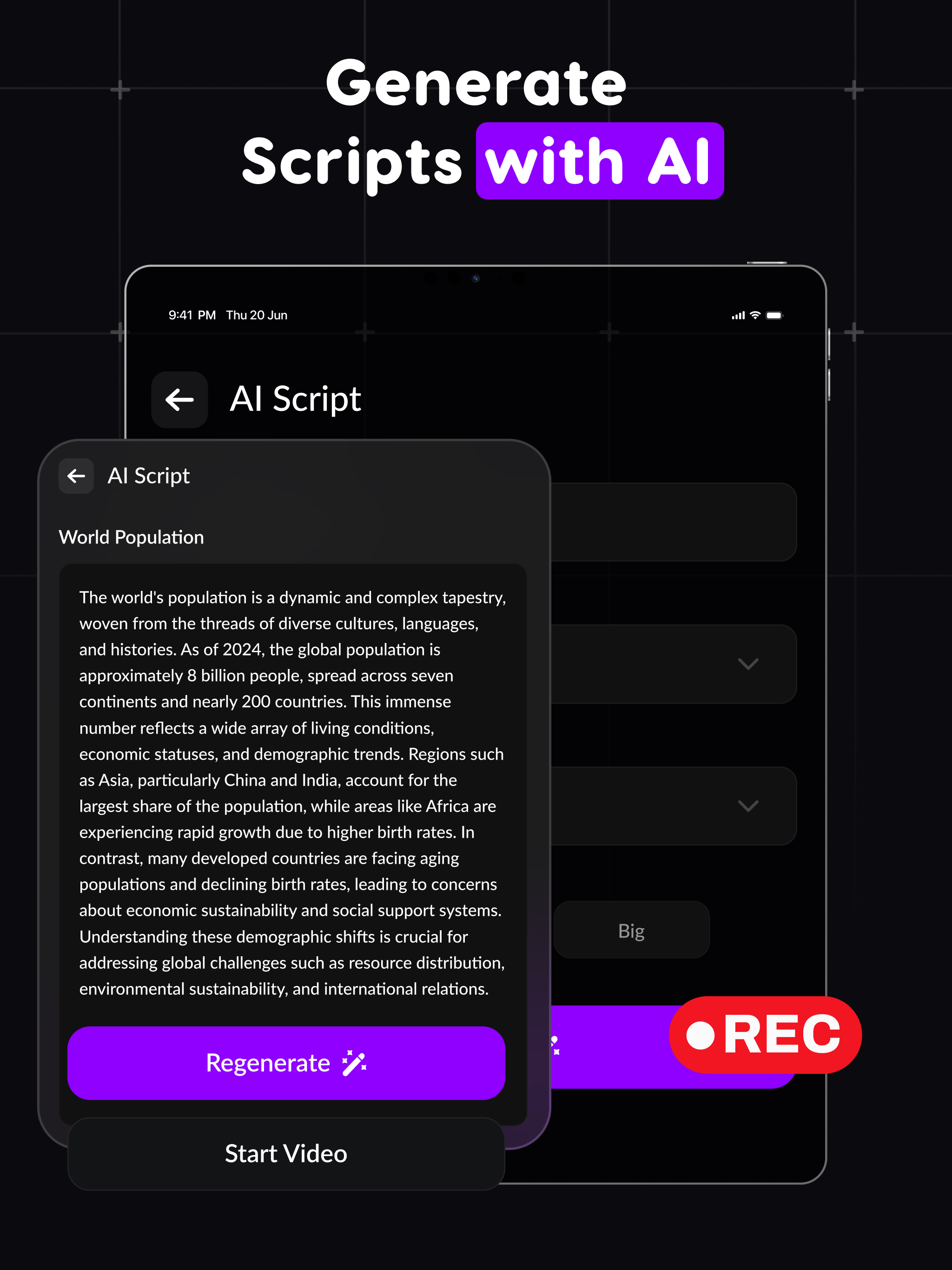 Teleprompter :Video Recording·