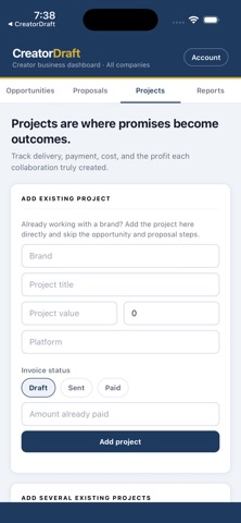 CreatorDraft screenshot