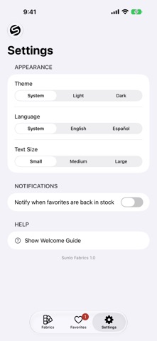Sunlo Fabrics iPhone screenshot