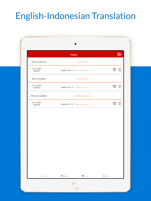 English-Indonesian Translation iPad screenshot 5 - Education app