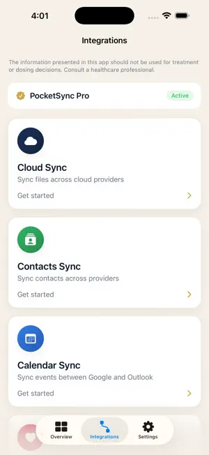 PocketSync - All-in-One Sync screenshot 1