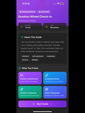 Recovery Compass iPad screenshot