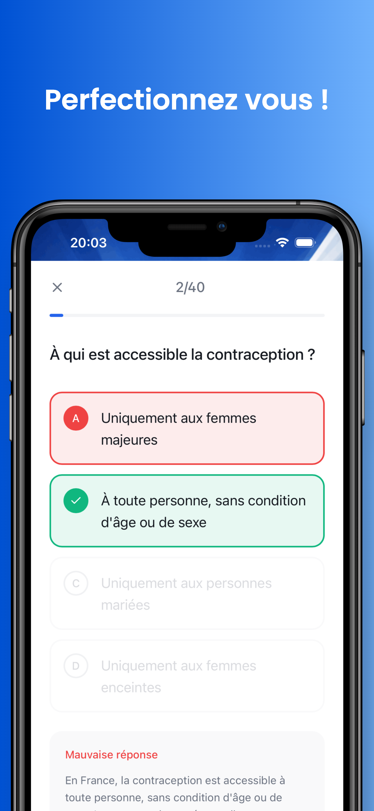 Examen Civique Test screenshot 3