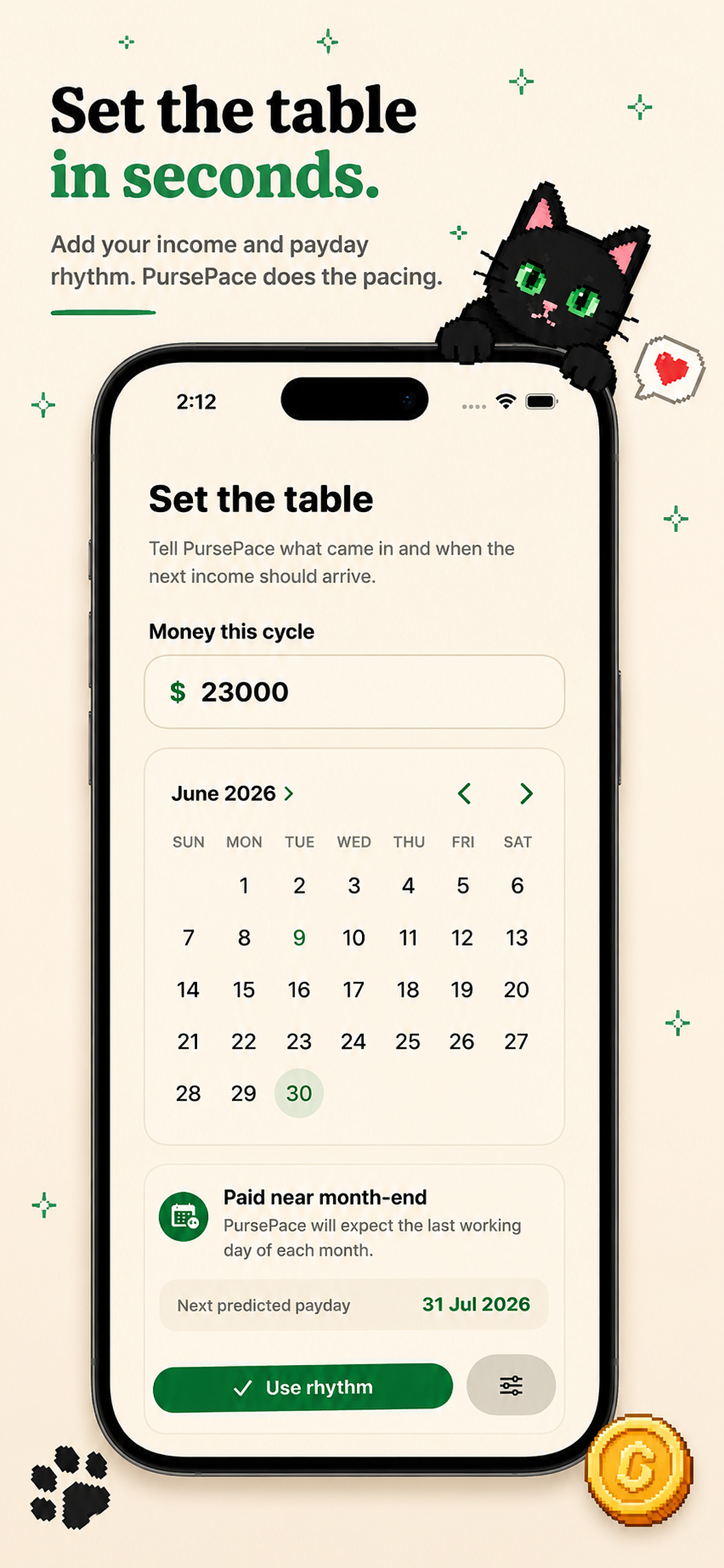 PursePace - Your Safe Spend