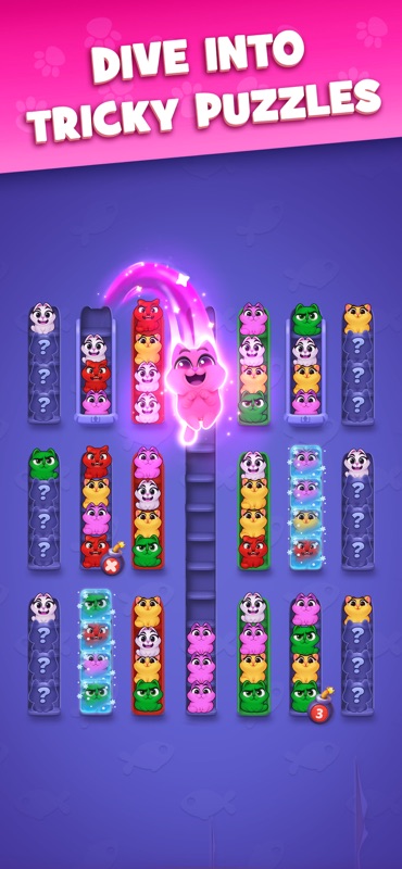 Kitty Sort: Twisted Tails screenshot 3
