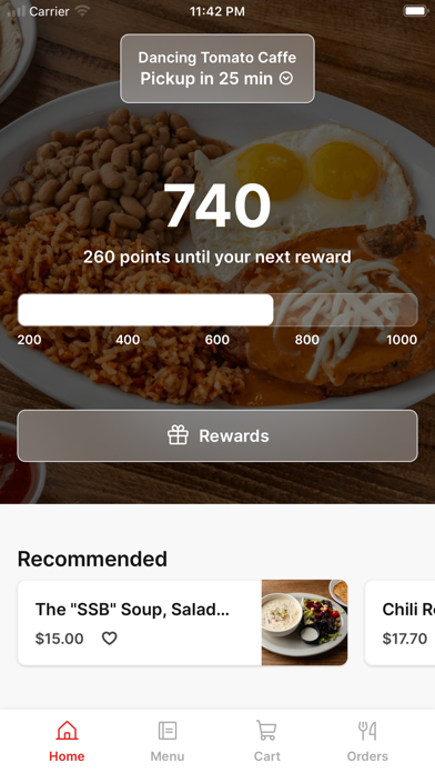 Dancing Tomato Caffé iPhone screenshot 1 - Food & Drink app