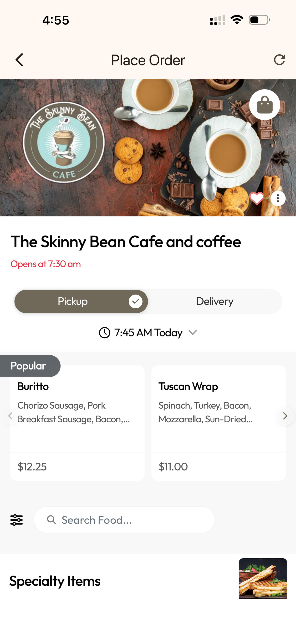The Skinny Bean Cafe screenshot 5