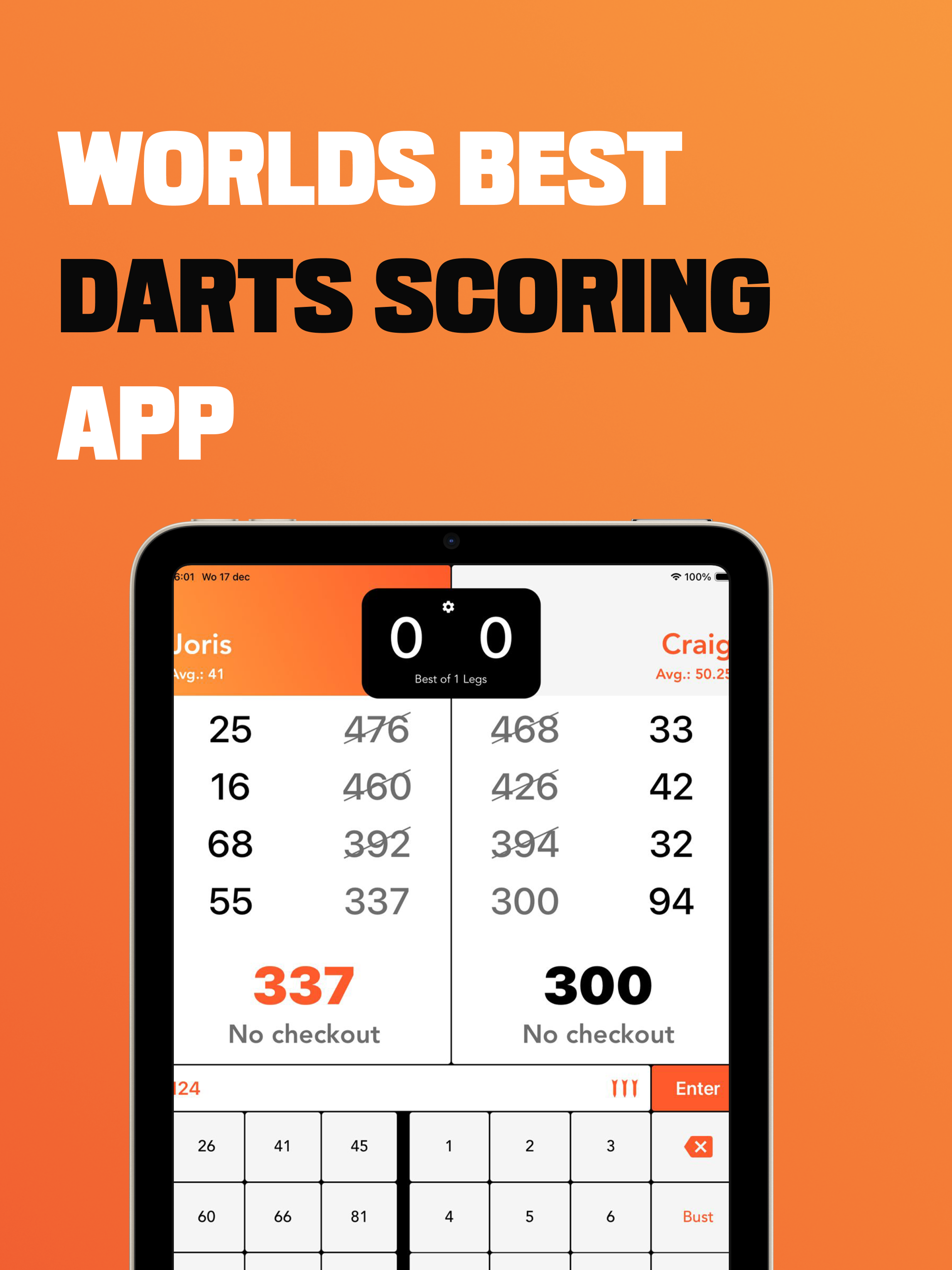 Dart Scores: Darts Scoreboard