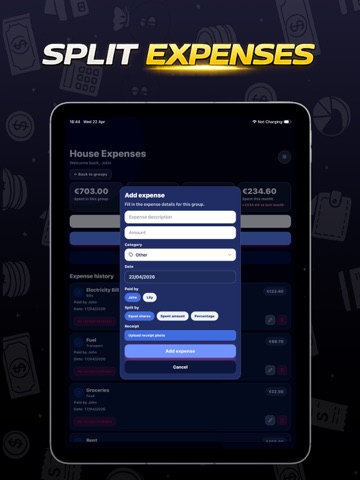 Even Share - Split Expenses iPad screenshot