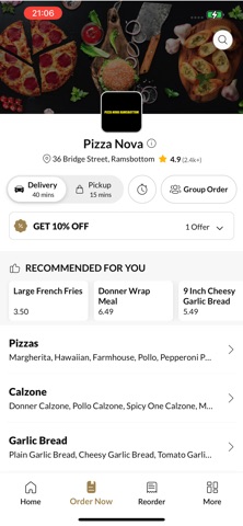 Pizza Nova Ramsbottom Screenshot 2 of 4