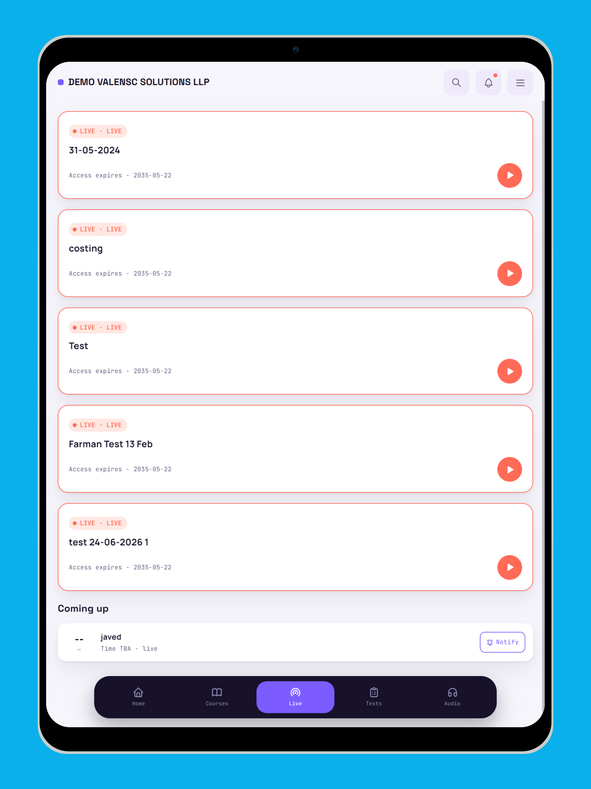 Benchmarx LMS screenshot 9