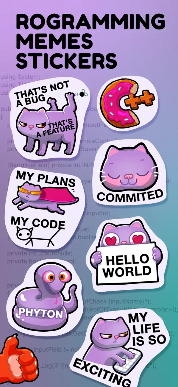 Screenshot #1 pour Programmer Memes Stickers