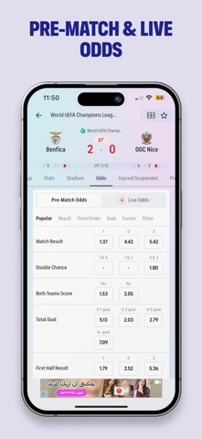 45 Scores - Live Scores iPhone screenshot 5