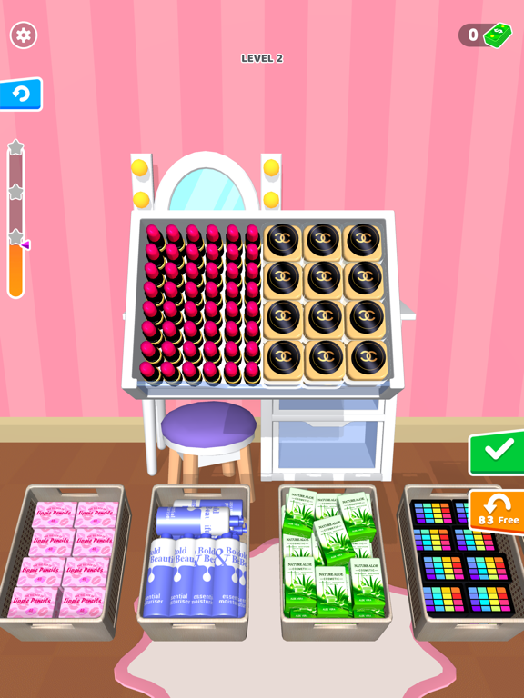 Makeup Organizer 3D iPad screenshot 2 - Games app
