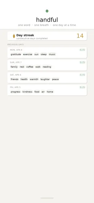 Handful: Daily Gratitude screenshot 1