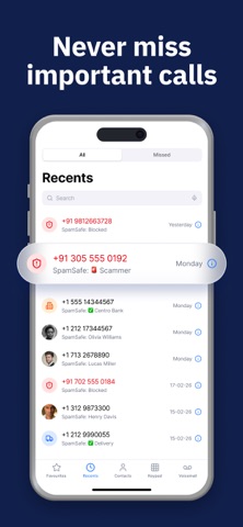 SpamSafe: Spam Call Blocker iPhone screenshot