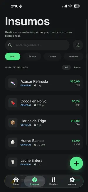 Recetas&CostosPlus screenshot 3