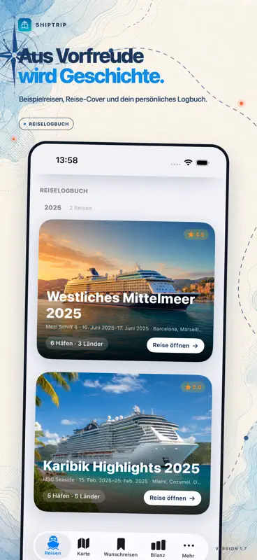 ShipTrip: Kreuzfahrt-Logbuch screenshot 5 of 5