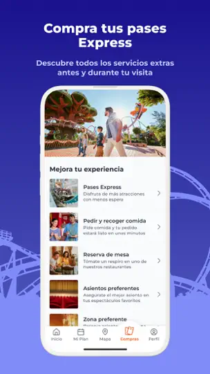 Captura de pantalla de PortAventura World en iPhone 5