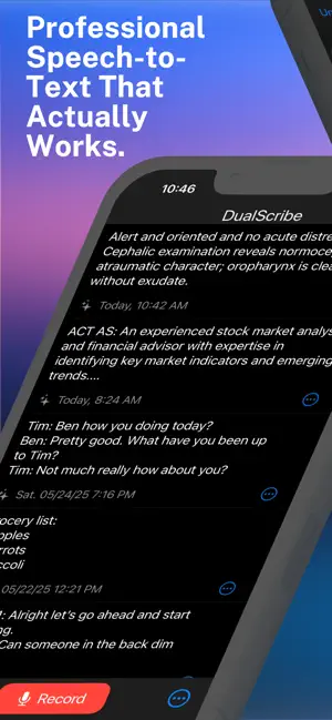 DualScribe - Voice to Text PRO screenshot 1