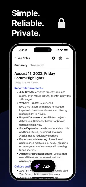 Aı Note Taker - YapNote screenshot 2
