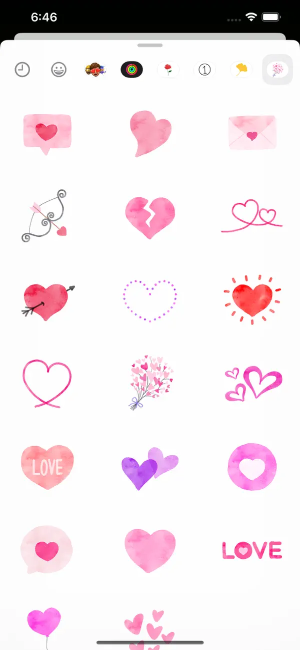 Screenshot #3 pour Watercolor Valentine Heart