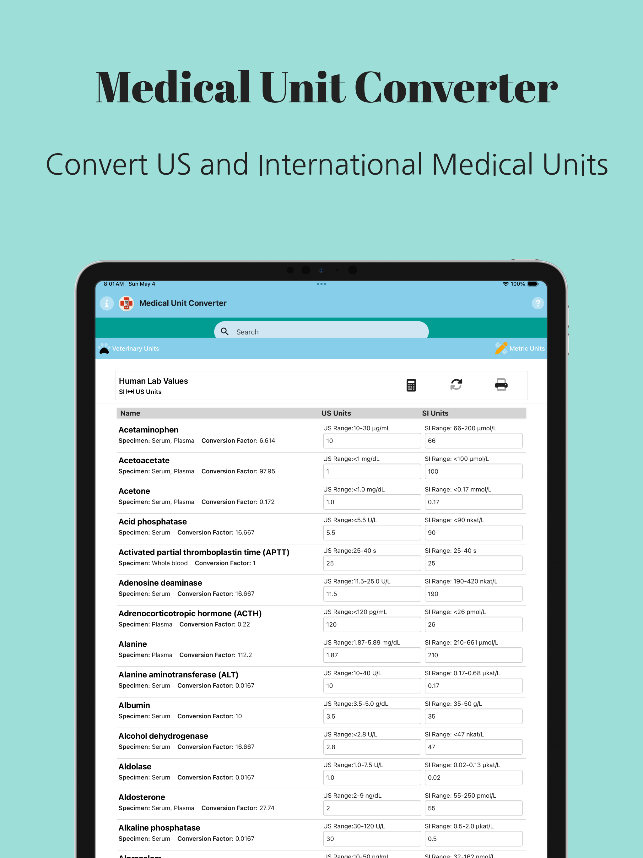 Medical Unit Converter screenshot 6