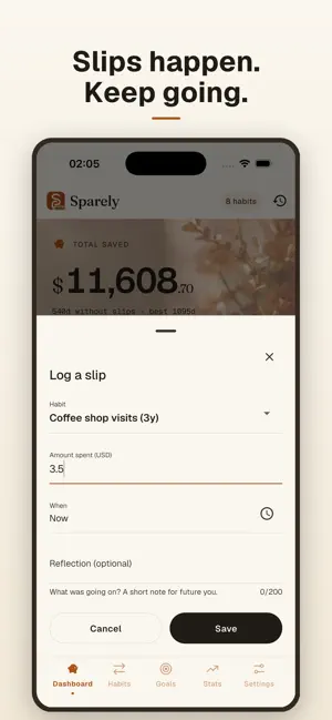 Sparely: Savings Tracker screenshot 4