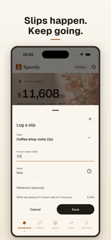 Sparely: Savings Tracker Screenshot 4 of 6