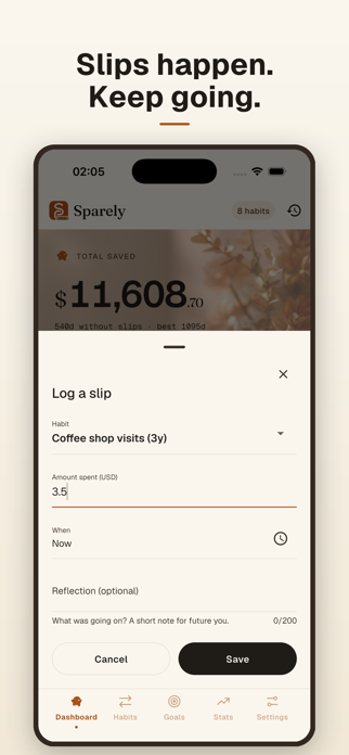 Sparely: Savings Tracker Screenshot 4 of 6